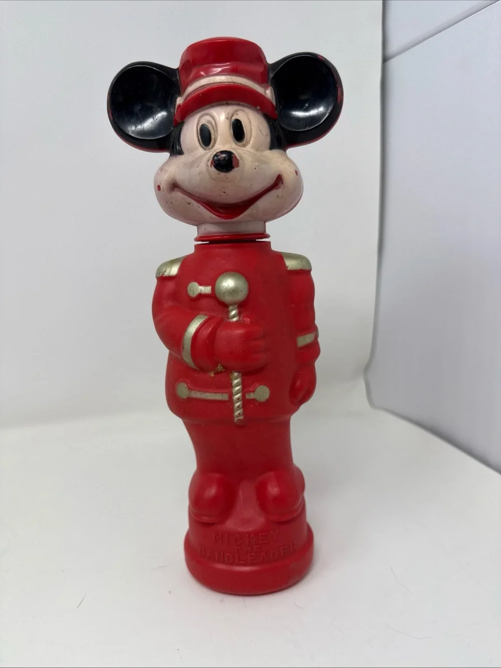Vintage Disney Mickey Mouse The Band Leader Soaky Bubble Bath Bottle(Empty)